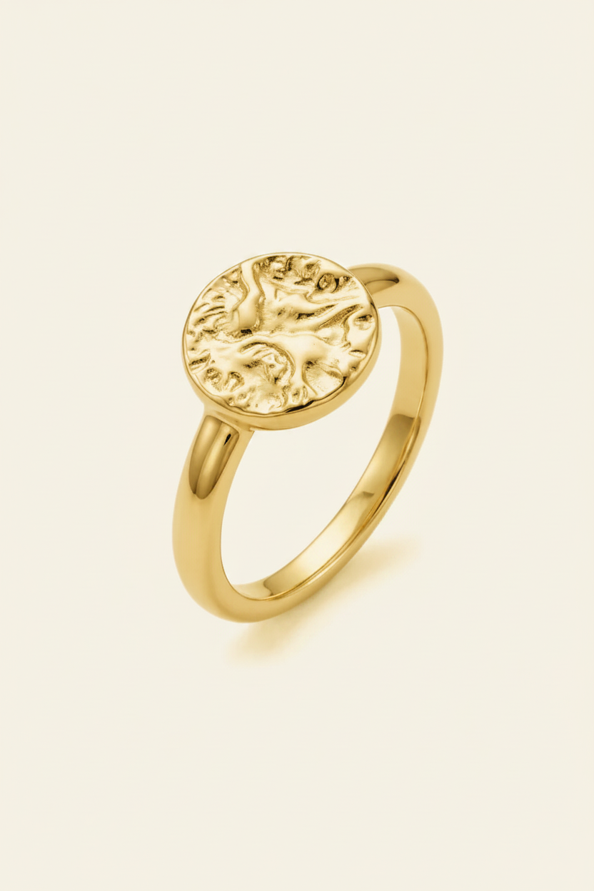 Celestial Orbit Ring - Gold - 3/4 Angle